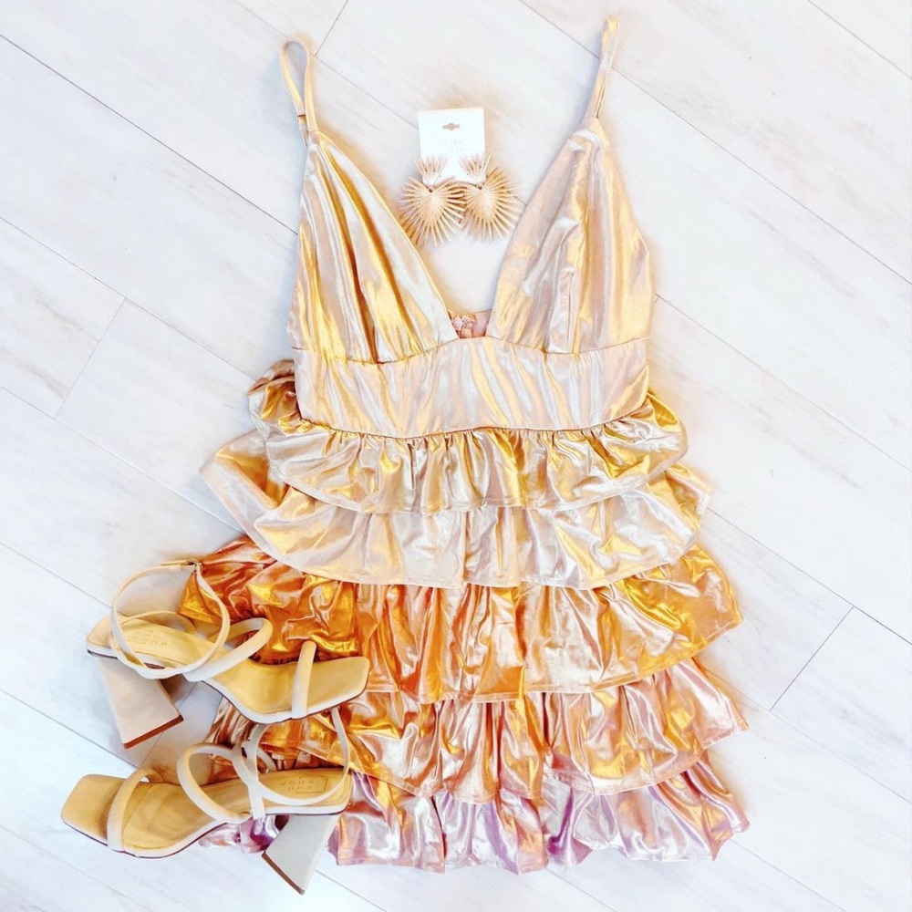 Boutique Brand Tiered Ruffle Dress